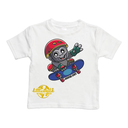 Gorilla Skateboarding Toddler Shirt